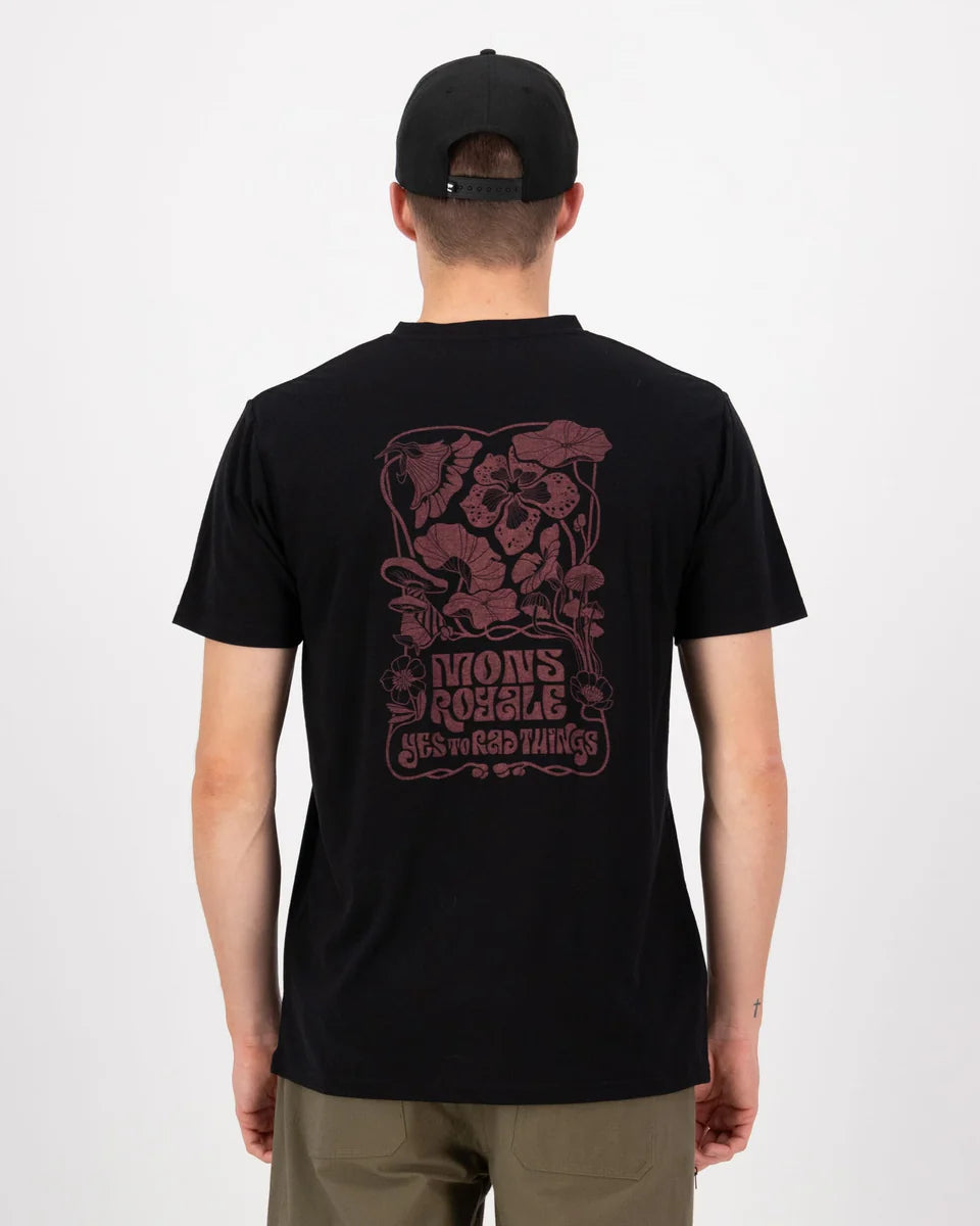 Mons Royale Icon Merino T-Shirt Shroom Rad Things black