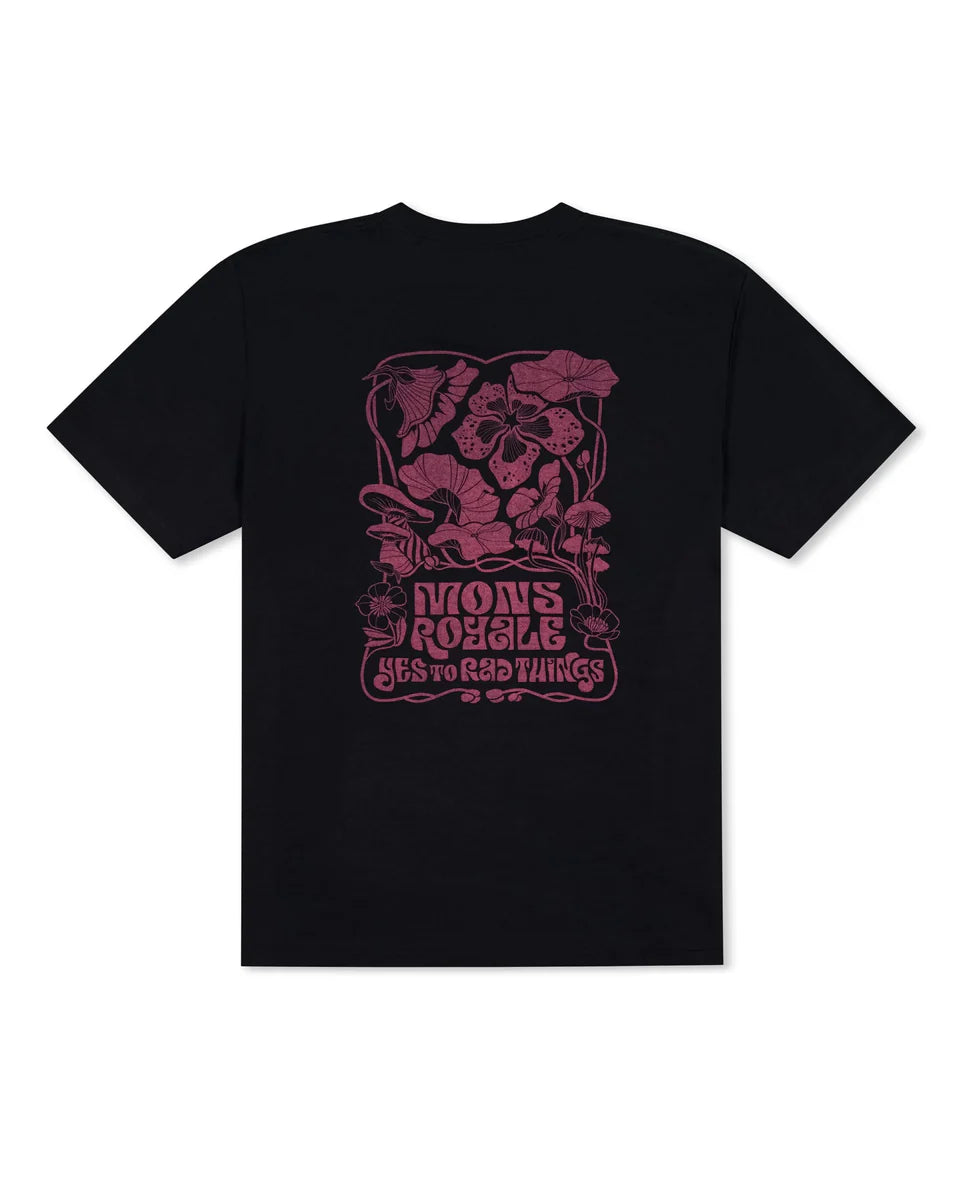 Mons Royale Icon Merino T-Shirt Shroom Rad Things black