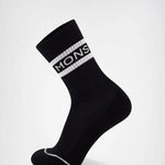 Mons Royale Unisex Signature Merino Crew Sock - black white