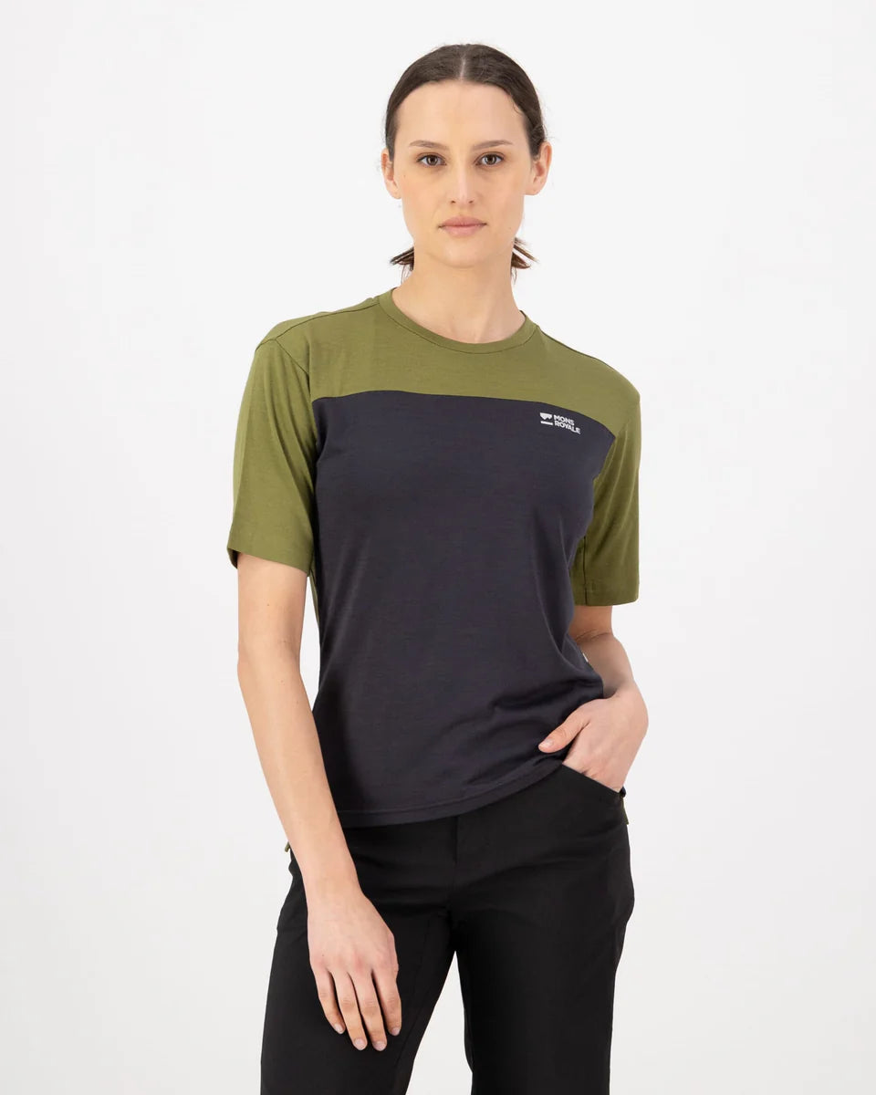 Mons Royale Diversion Jersey Short Sleeve fern / iron