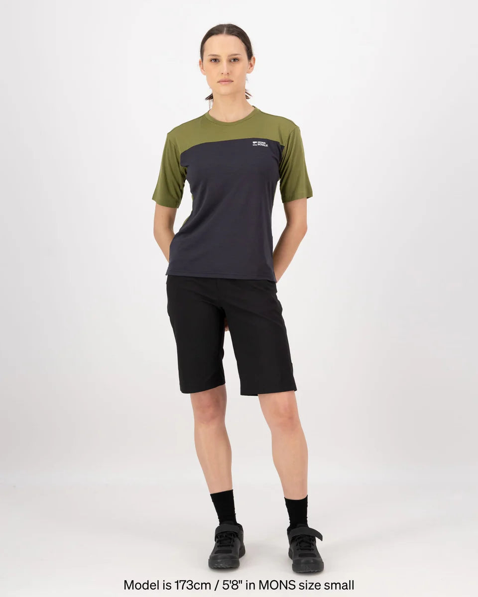 Mons Royale Diversion Jersey Short Sleeve fern / iron