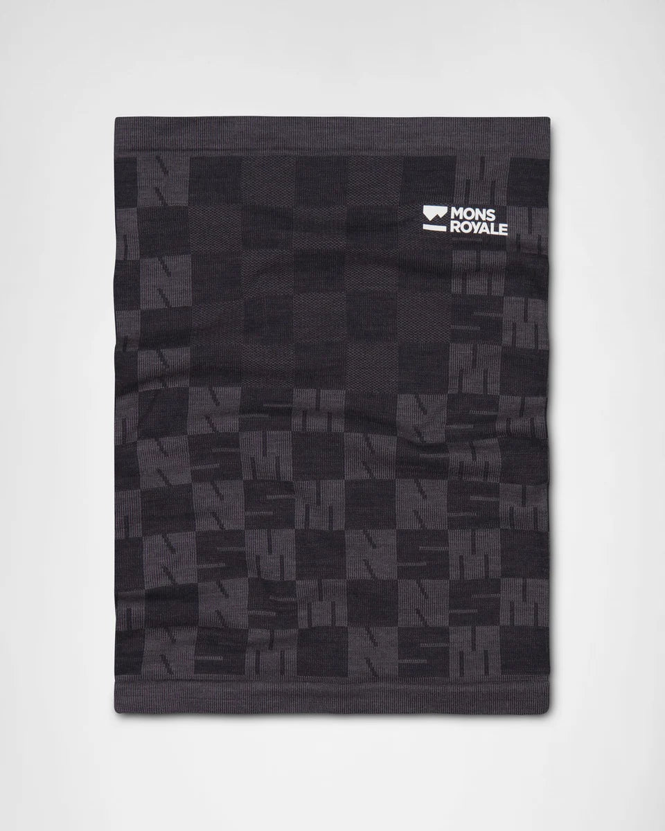 Mons Royale Unisex Ascender Neckwarmer ALU forged iron / black