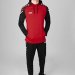 Jako Kapuzensweat Performance rot schwarz