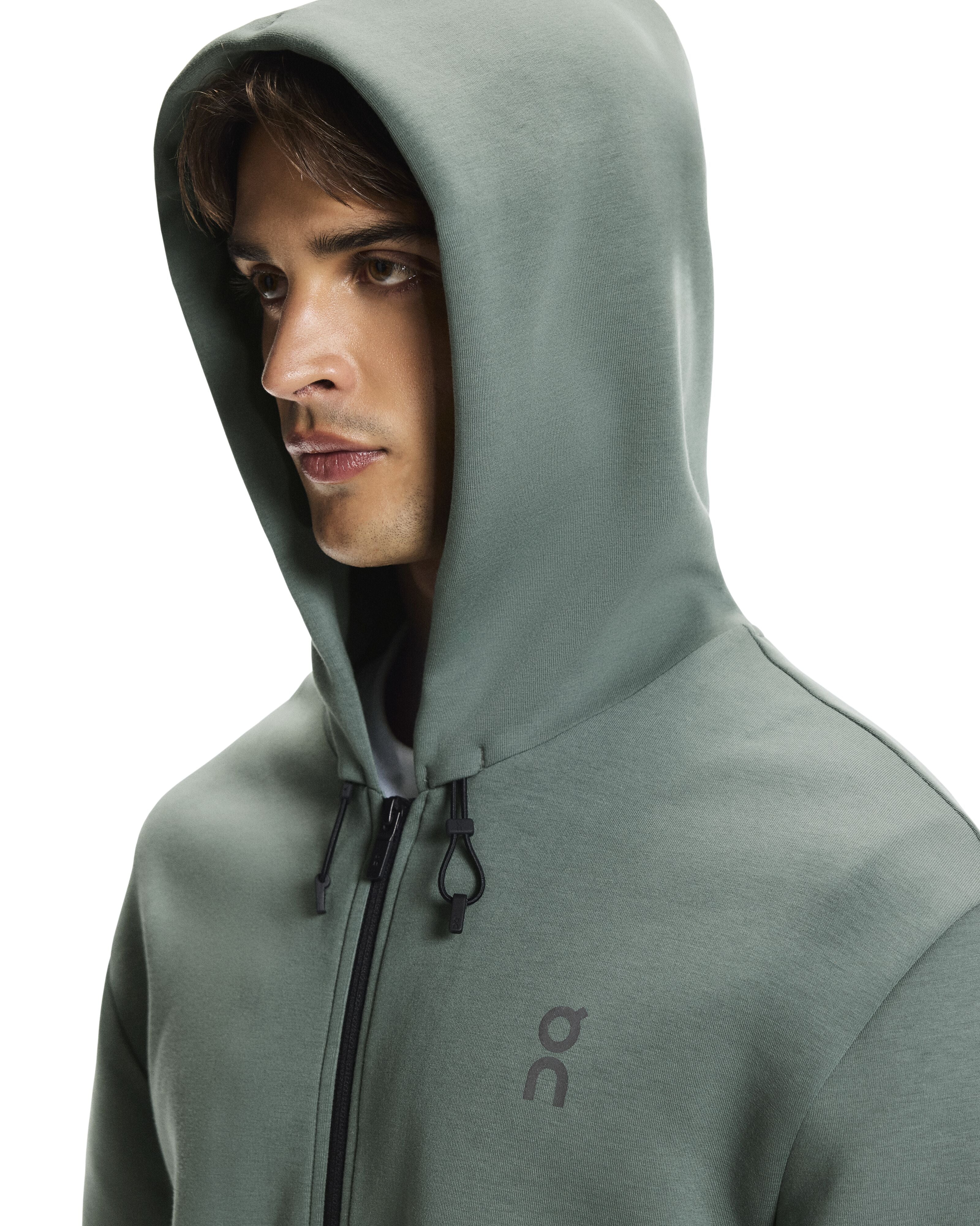 On Focus Tech Zip Hoodie olive