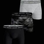 Björn Borg Cotton Stretch Boxer 3p schwarz melange print