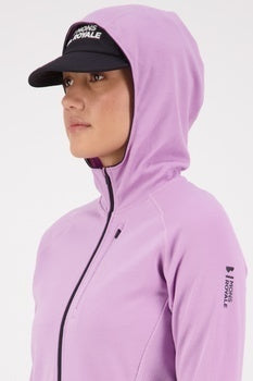 Mons Royale Approach Merino Shift Fleece Hood wmn orchid-black