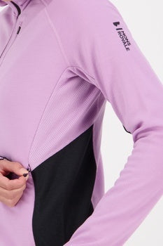 Mons Royale Approach Merino Shift Fleece Hood wmn orchid-black