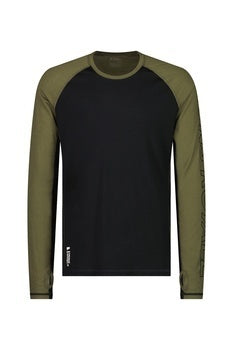 Mons Royale Temple Tech Langarmshirt-dark olive-black