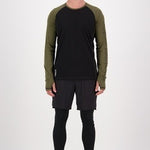 Mons Royale Temple Tech Langarmshirt-dark olive-black