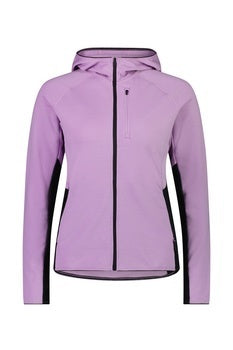 Mons Royale Approach Merino Shift Fleece Hood wmn orchid-black