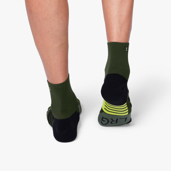 On Mid Sock jungle/lime