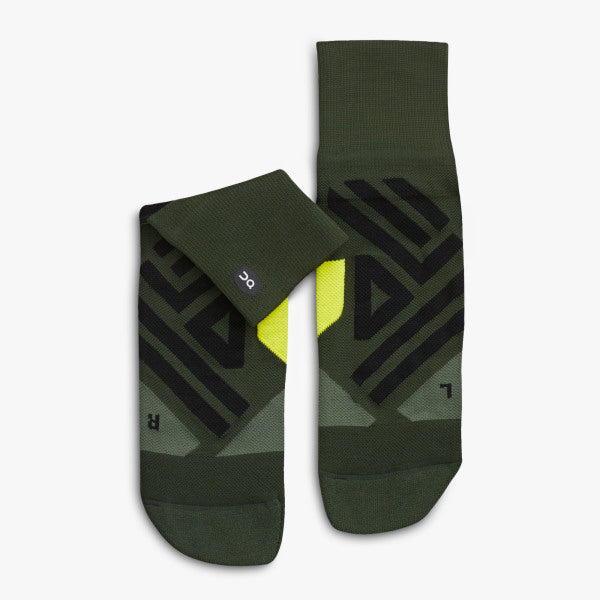 On Mid Sock jungle/lime