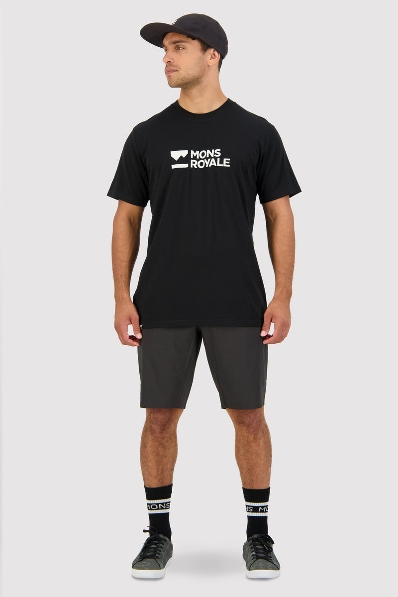 Mons Royale Icon T-Shirt-Brand Lock Up black