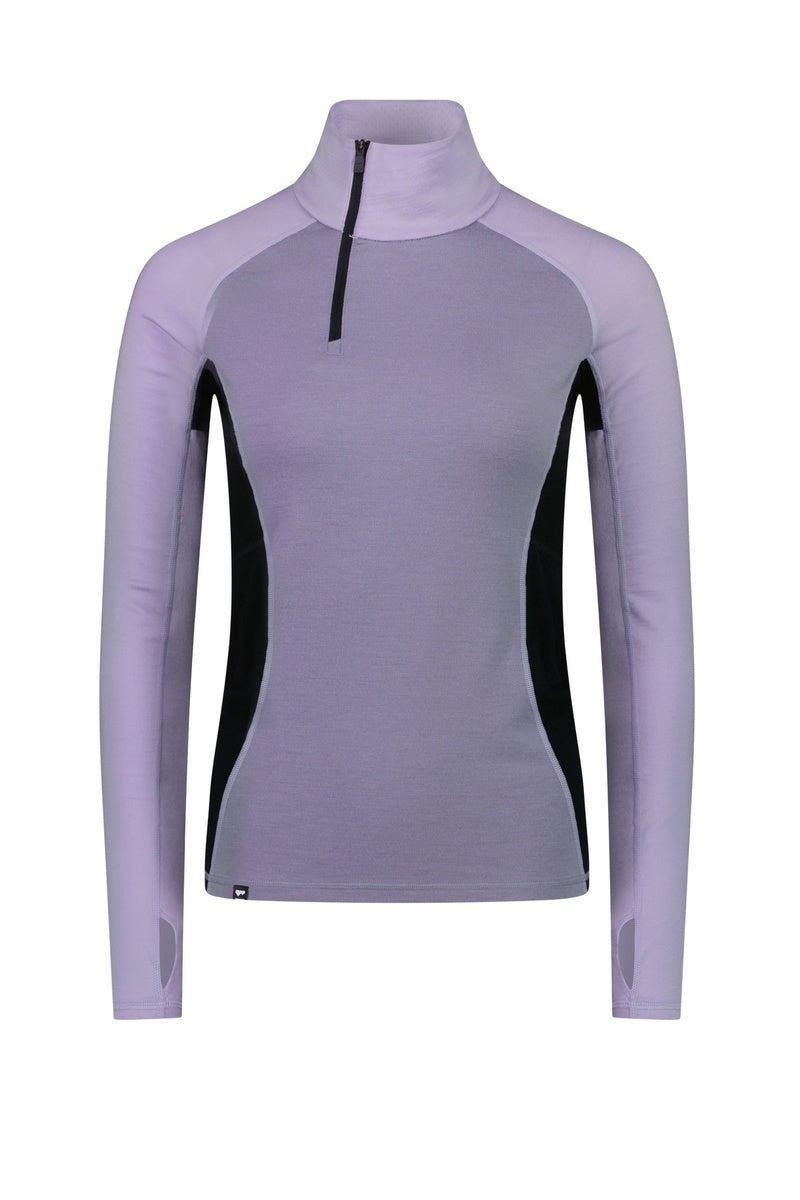 Mons Royale Olympus Half Zip wmn-thistle cloud