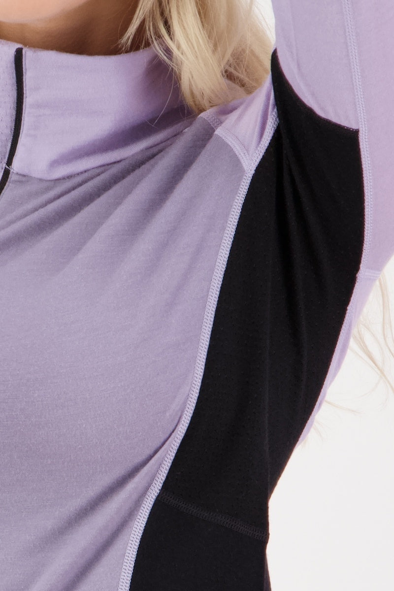 Mons Royale Olympus Half Zip wmn-thistle cloud