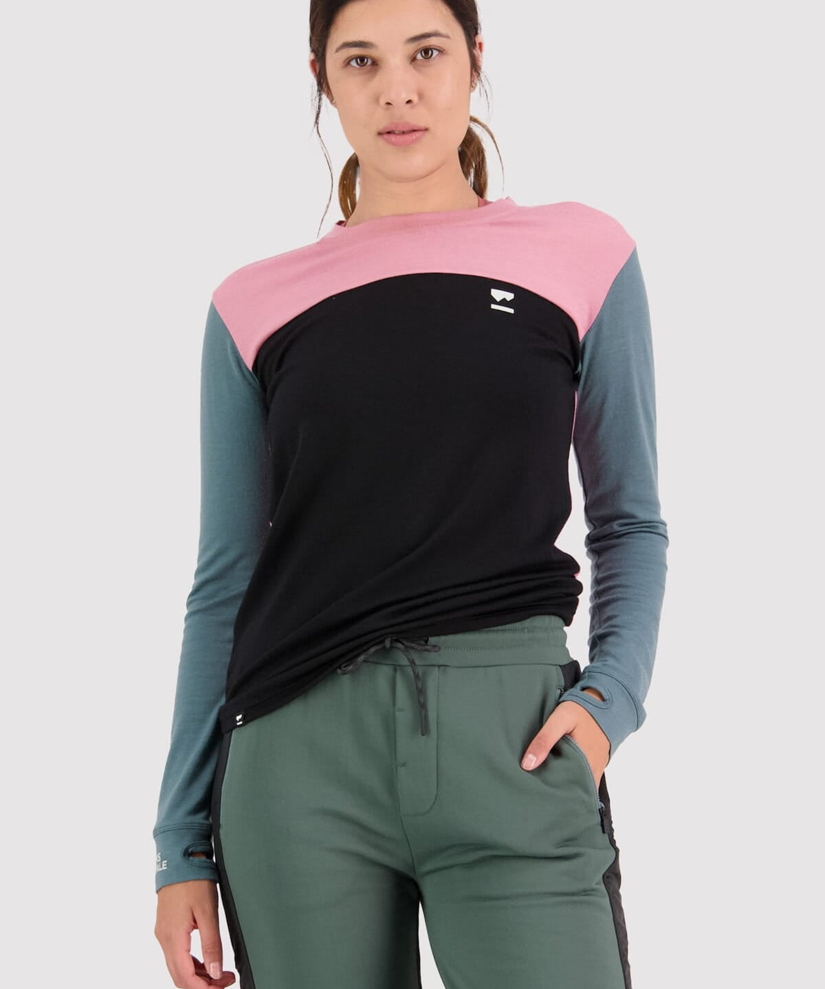 Mons Royale Yotei BF Langarmshirt women-dusty pink-burnt sage