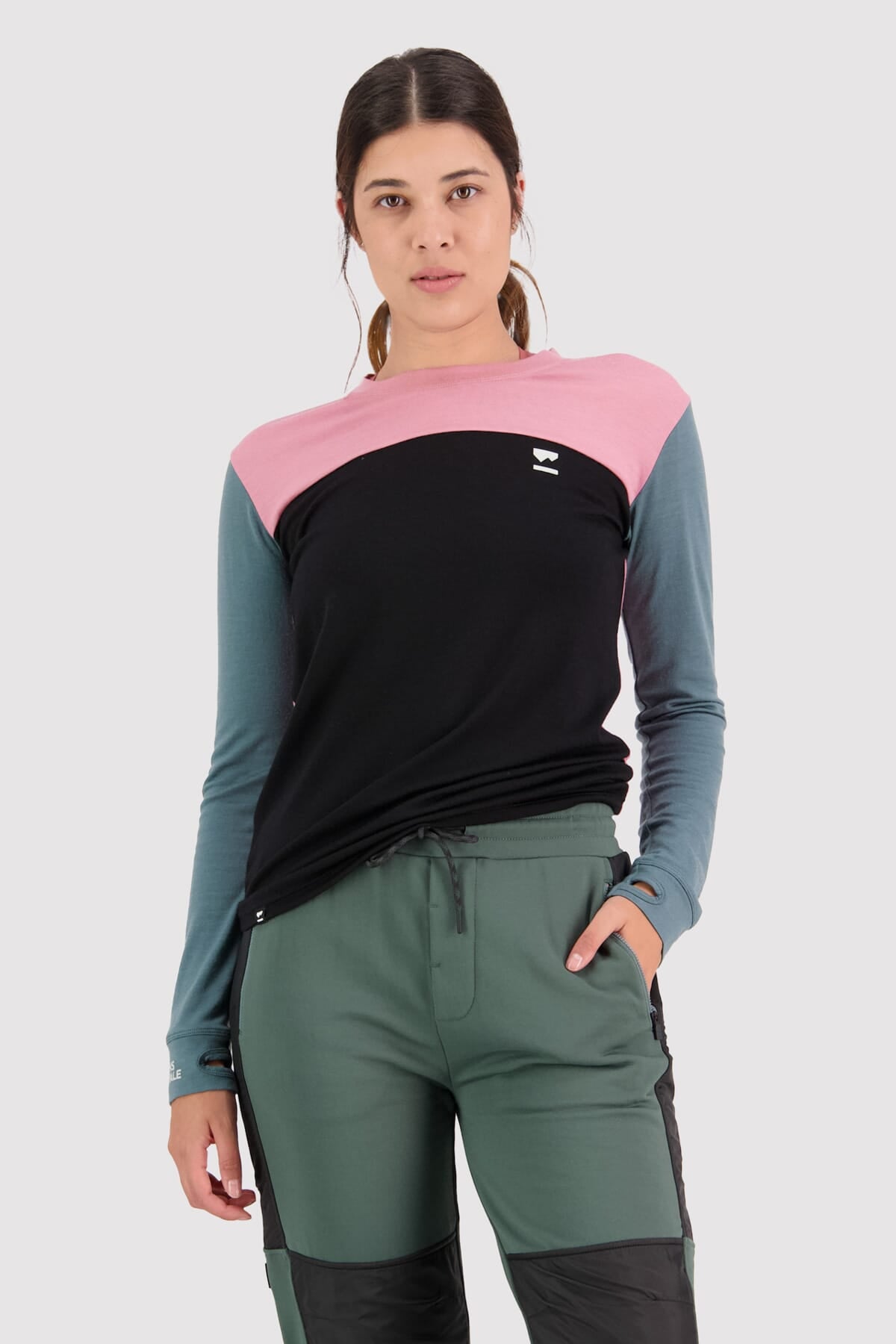 Mons Royale Yotei BF Langarmshirt women-dusty pink-burnt sage