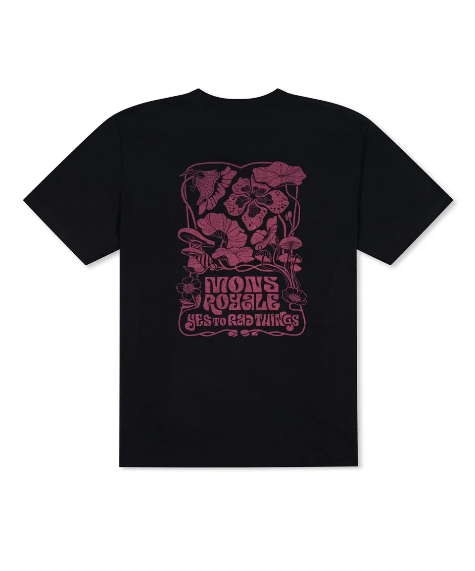 Mons Royale Icon Merino T-Shirt Shroom Rad Things black