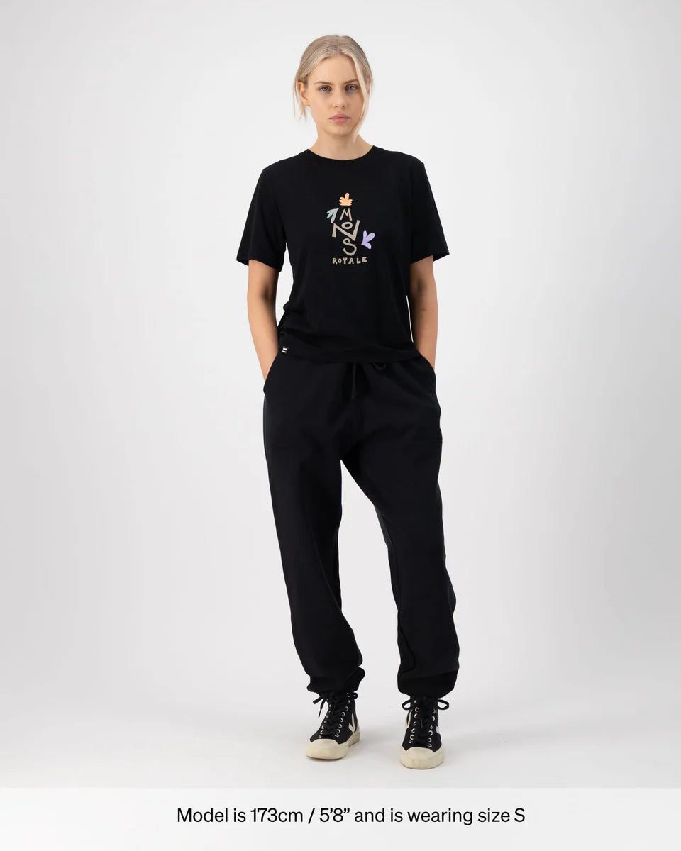 Mons Royale Icon Relaxed T-Shirt wmn Petal Type-black
