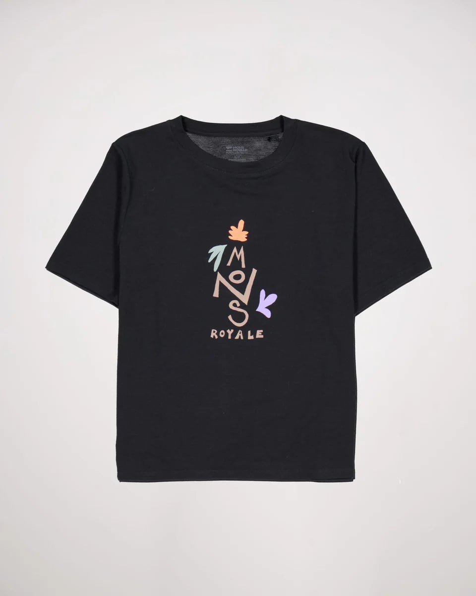 Mons Royale Icon Relaxed T-Shirt wmn Petal Type-black