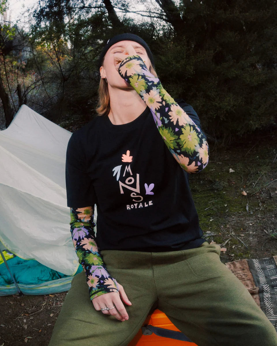 Mons Royale Icon Relaxed T-Shirt wmn Petal Type-black