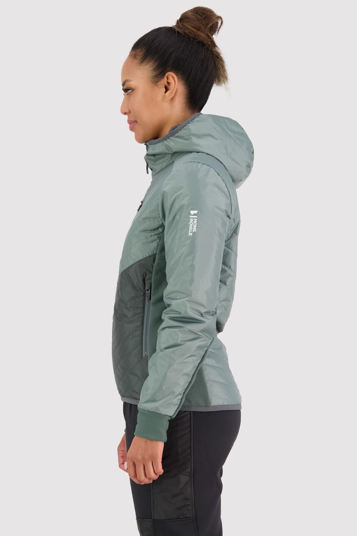 Mons Royale Neve Wool Insulation Hood women - sage