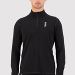 Mons Royale Cascade 1/4 Zip LS ALU black