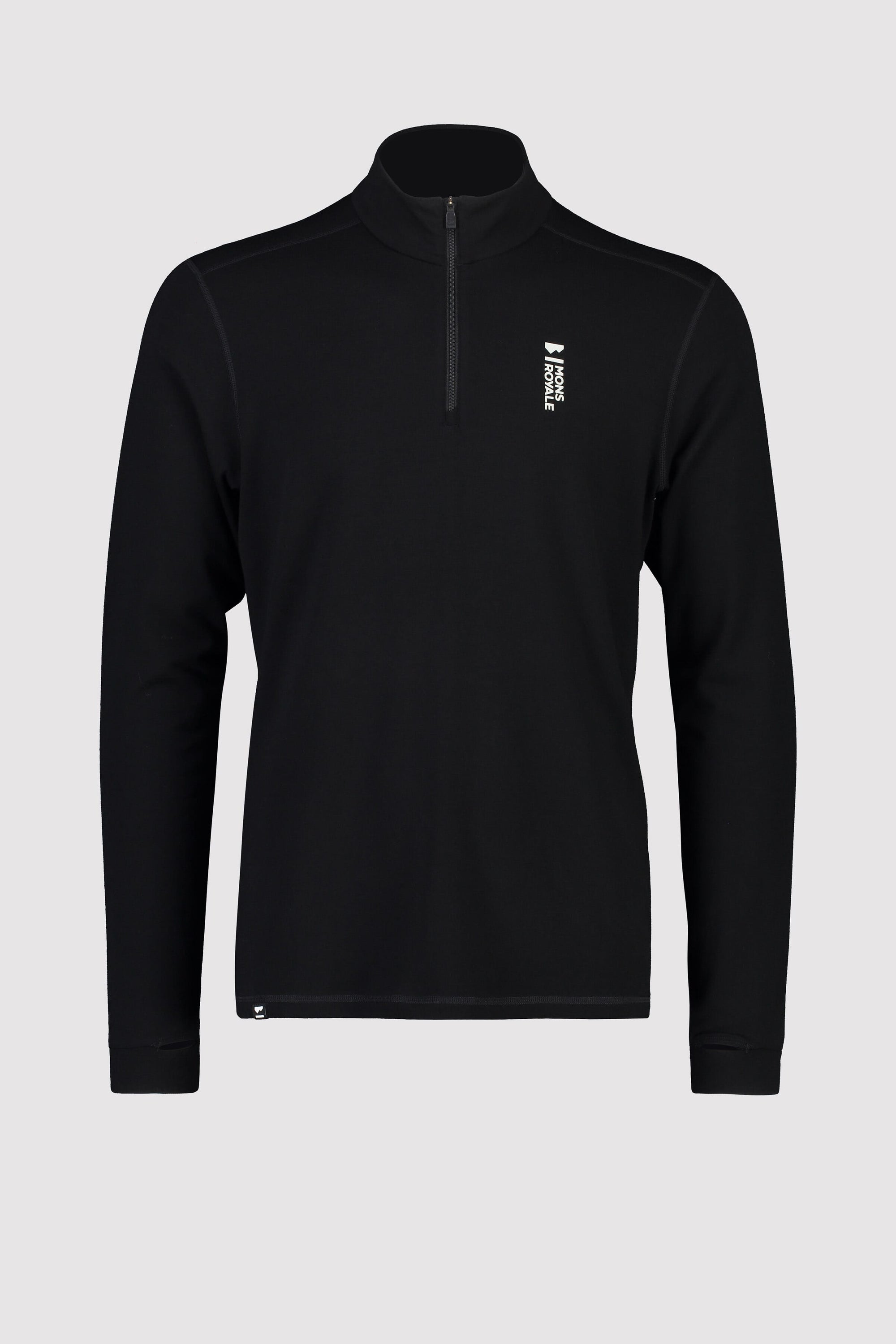 Mons Royale Cascade Flex 200 1/4 Zip-black