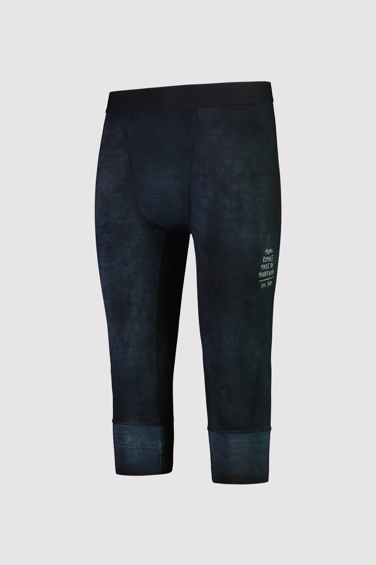 Mons Royale Cascade 3/4 Legging-black acid wash