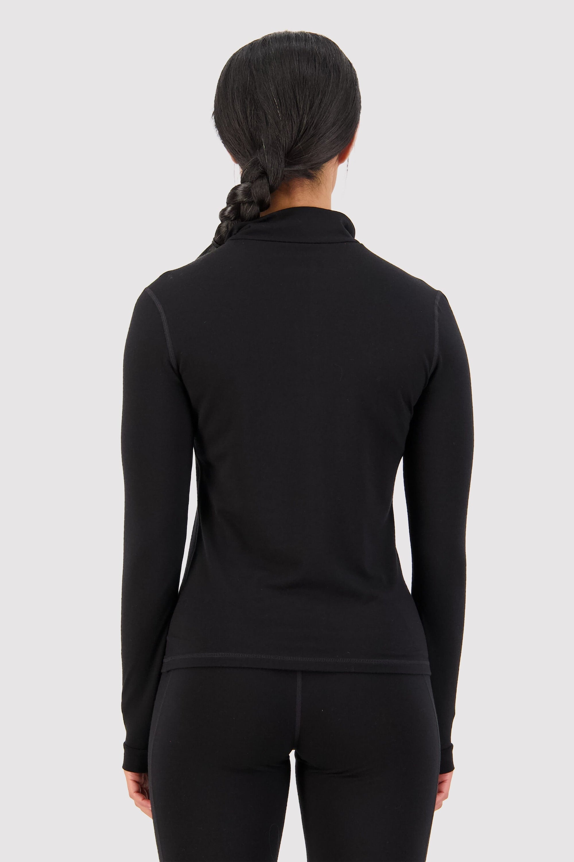 Mons Royale Cascade 1/4 Zip LS women black