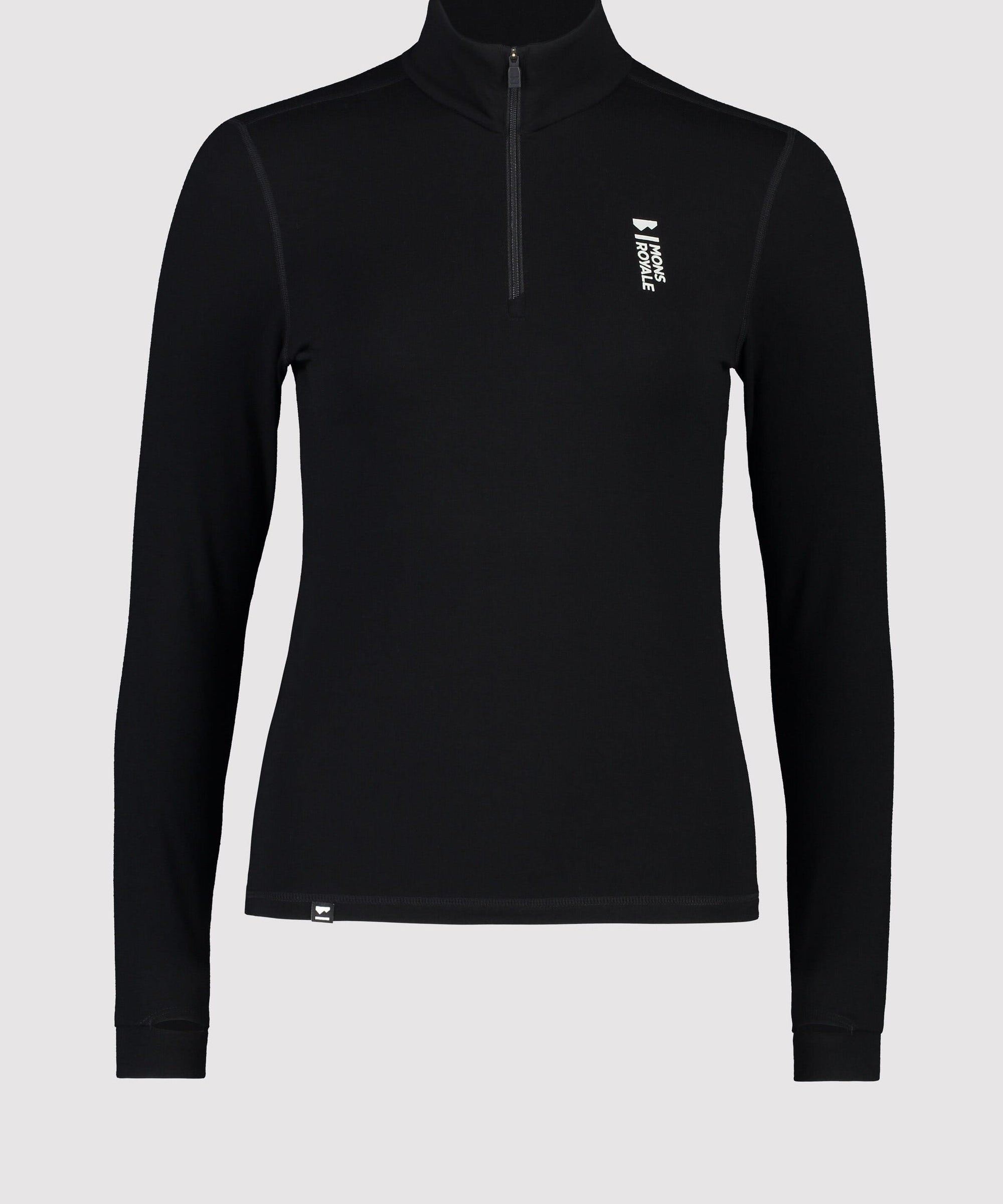 Mons Royale Cascade 1/4 Zip LS women black
