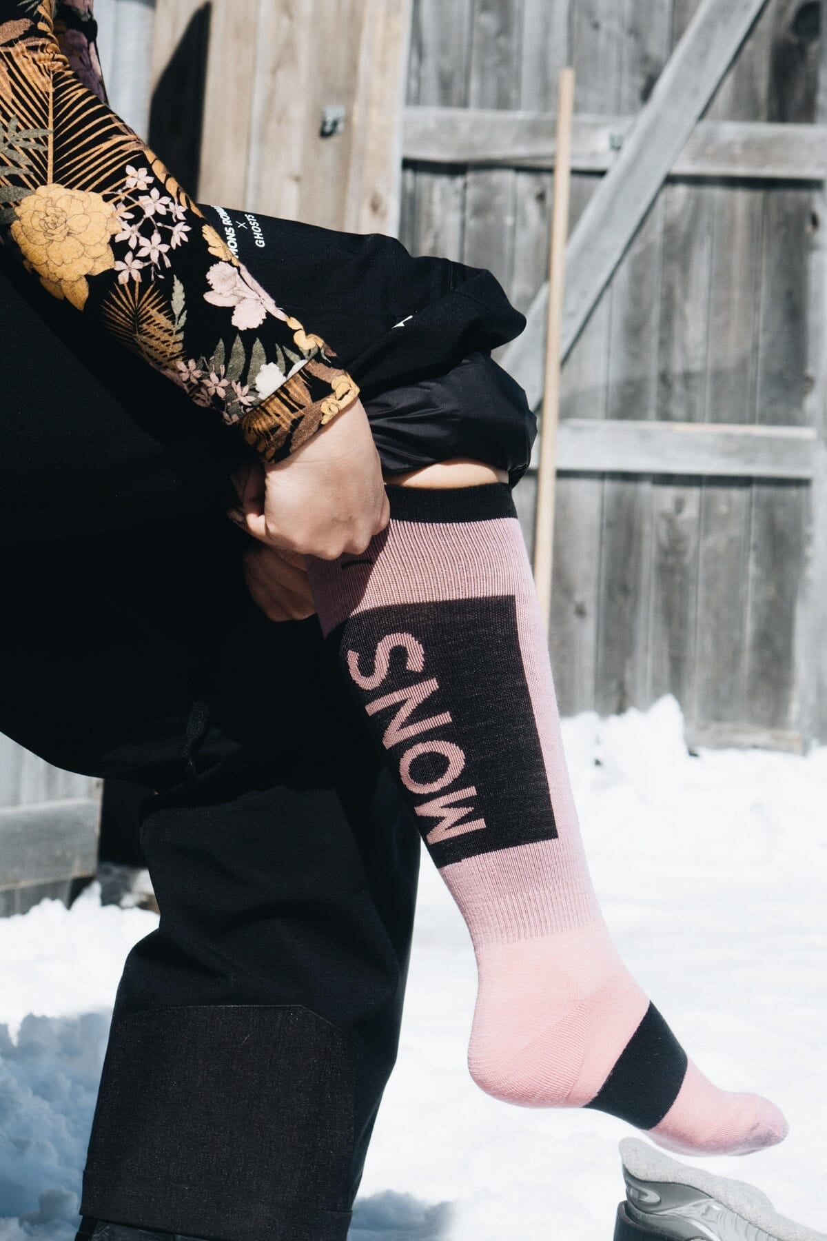 Mons Royale Atlas Merino Snow Sock - pink