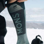 Mons Royale Atlas Merino Snow Sock-burnt sage-unisex
