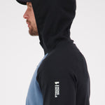 Mons Royale Approach Merino Shift Fleece Hood blue slate-black
