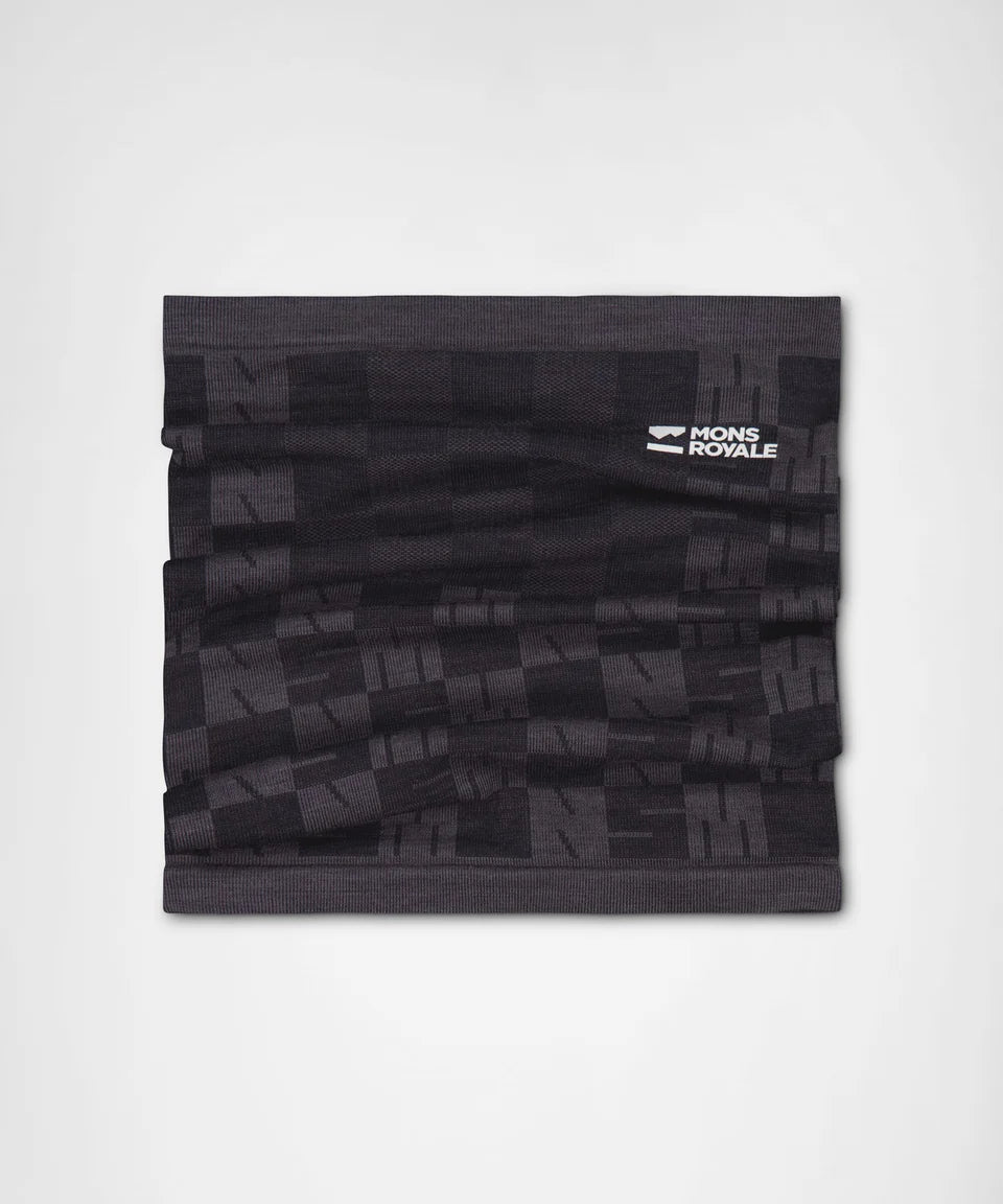 Mons Royale Unisex Ascender Neckwarmer ALU forged iron / black
