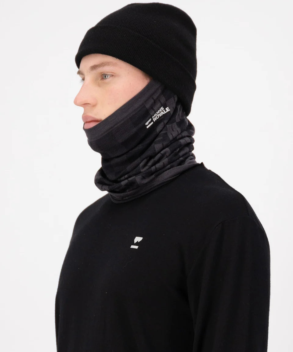 Mons Royale Unisex Ascender Neckwarmer ALU forged iron / black