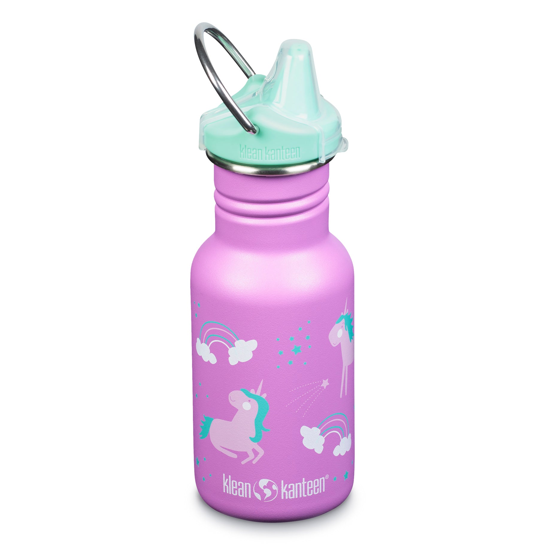 Klean Kanteen Edelstahl Trinkflasche Kid Classic 355ml Sippy Cap-unicorns