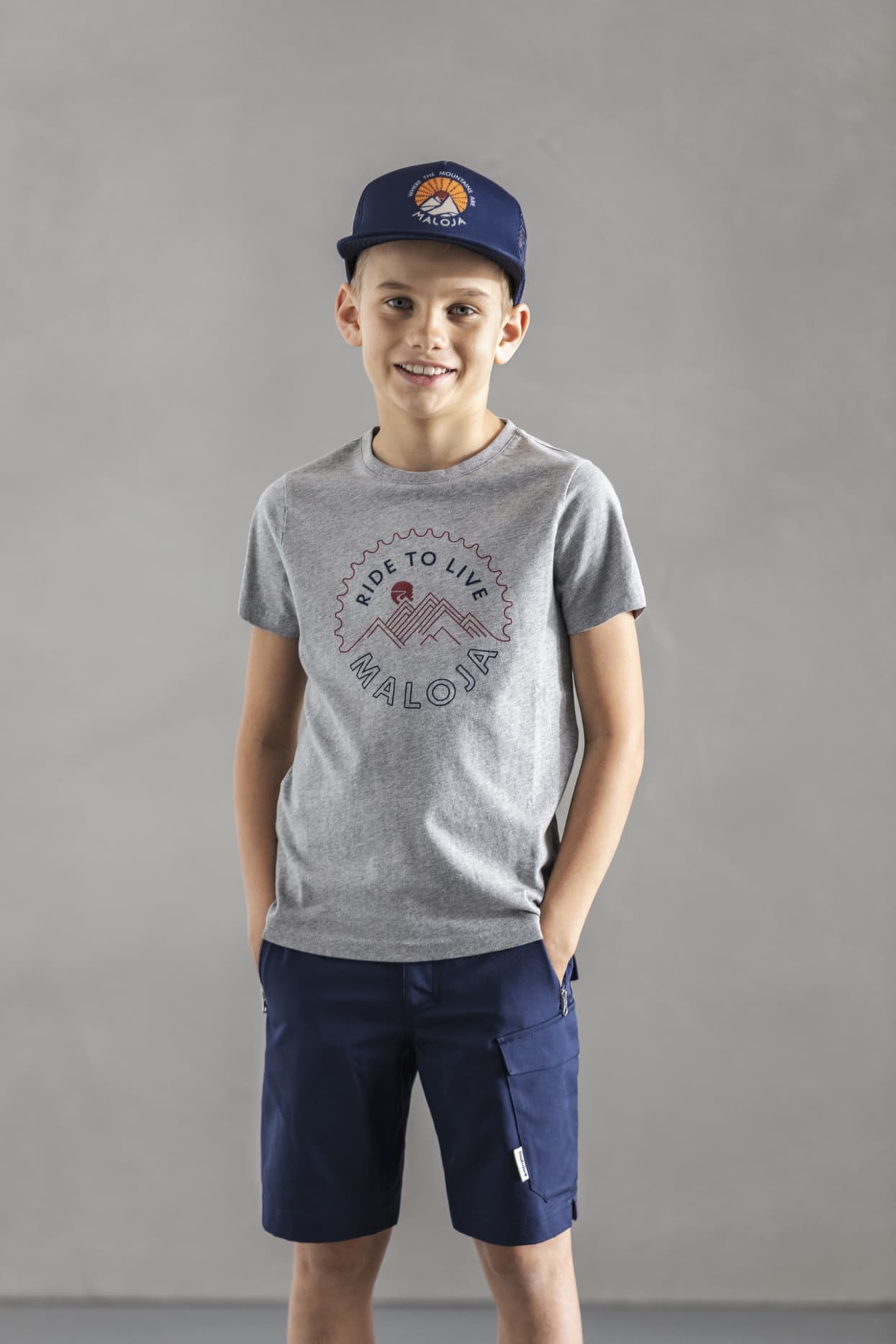 Maloja Giosche Boys T-Shirt grey