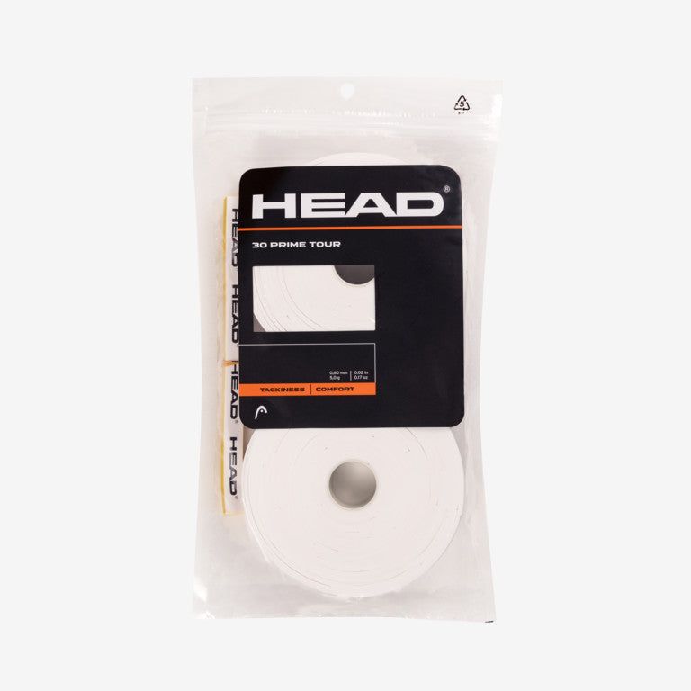 Head Prime Tour 30 Tennis Overgrip - white
