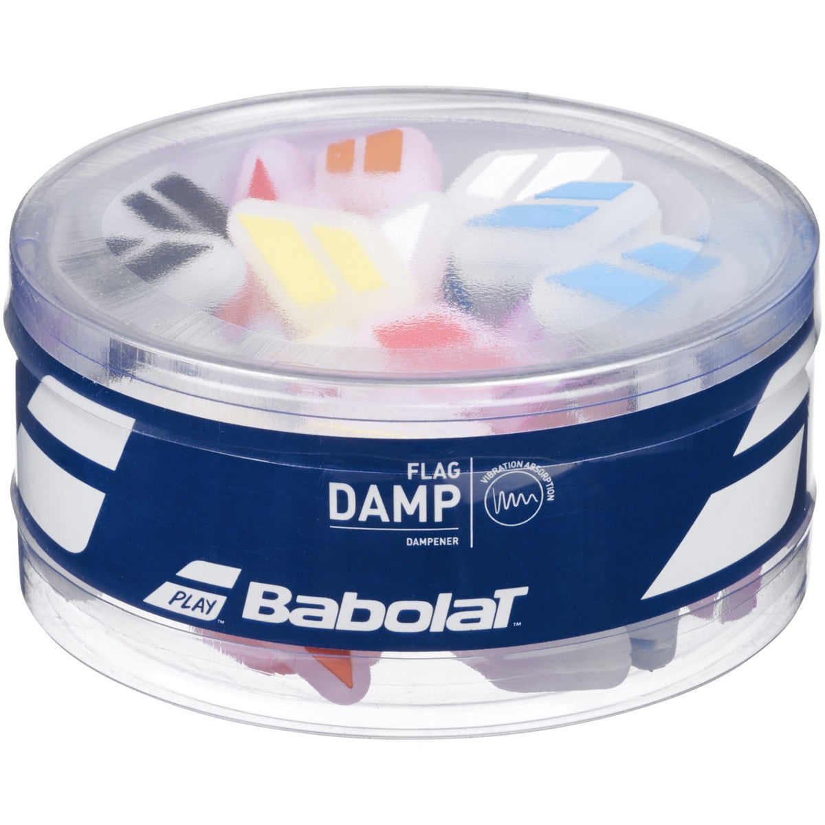 Babolat Vibrationsdämpfer flag damp Box 50 Stück gemischt