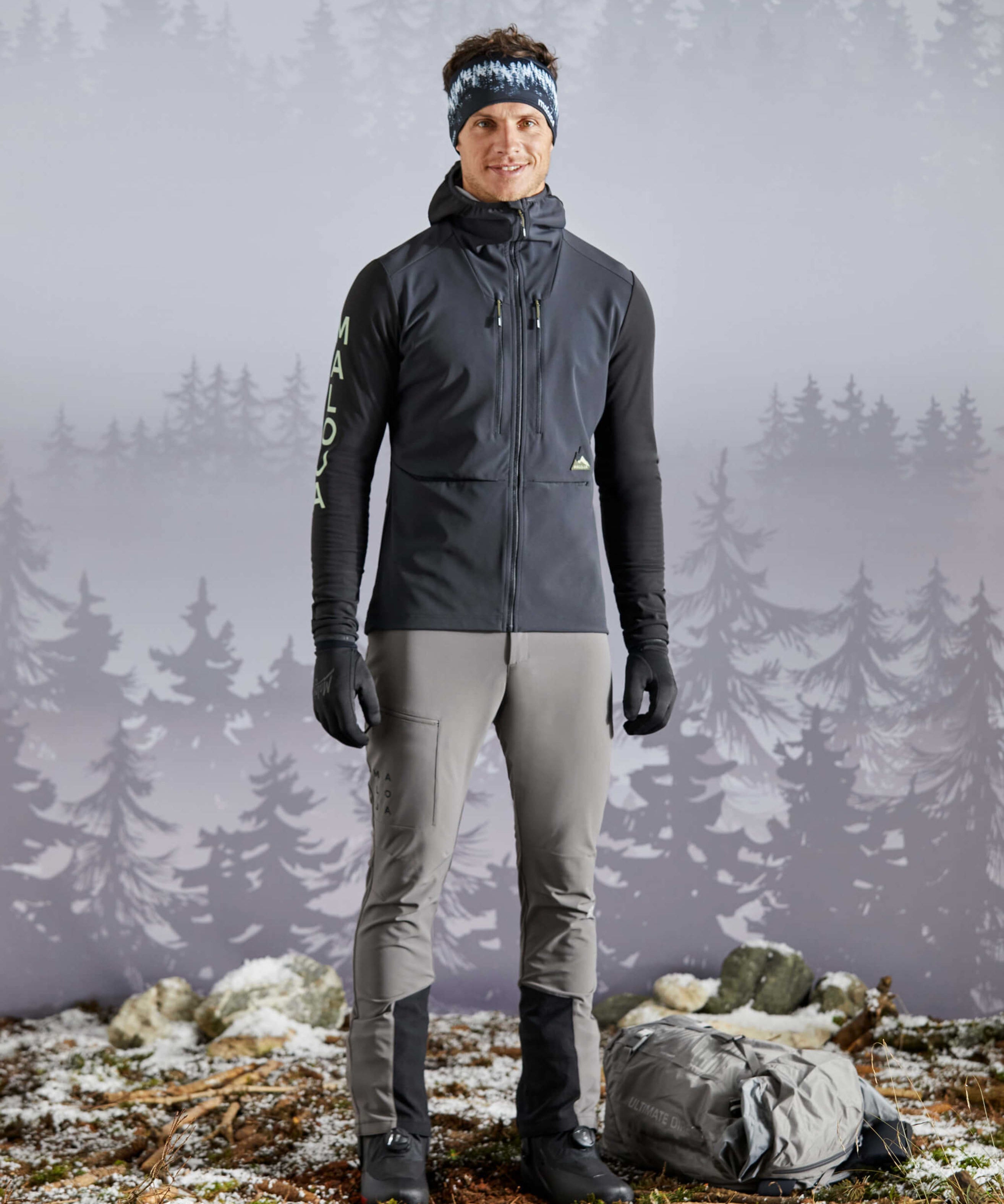 Maloja AdlerM. Skitouren Jacke - moonless