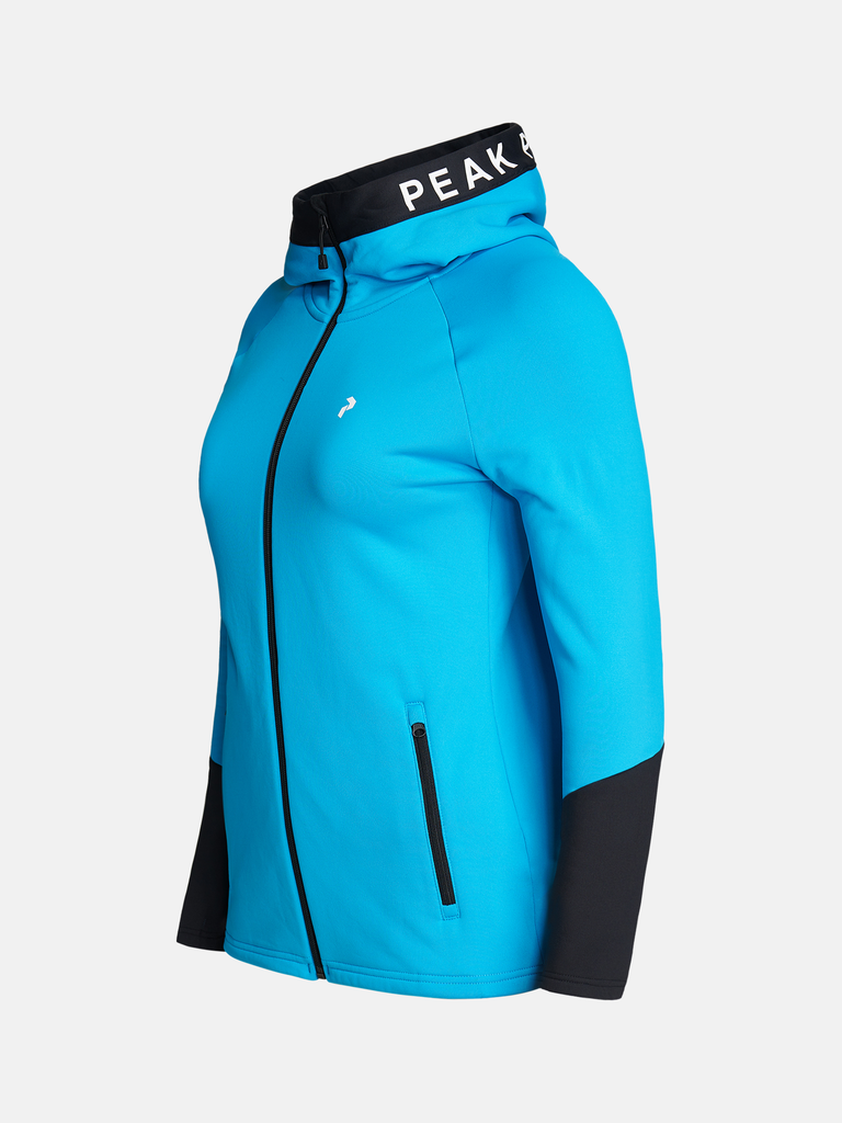Peak Performance Rider Zip Hood wmn scuba blue-black