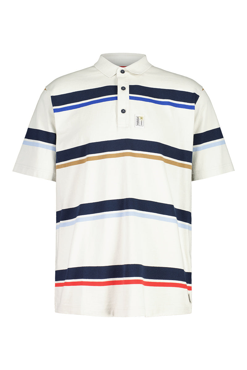 Maloja SchaanM. - Baumwoll Polo-Shirt SO24-night sky stripe