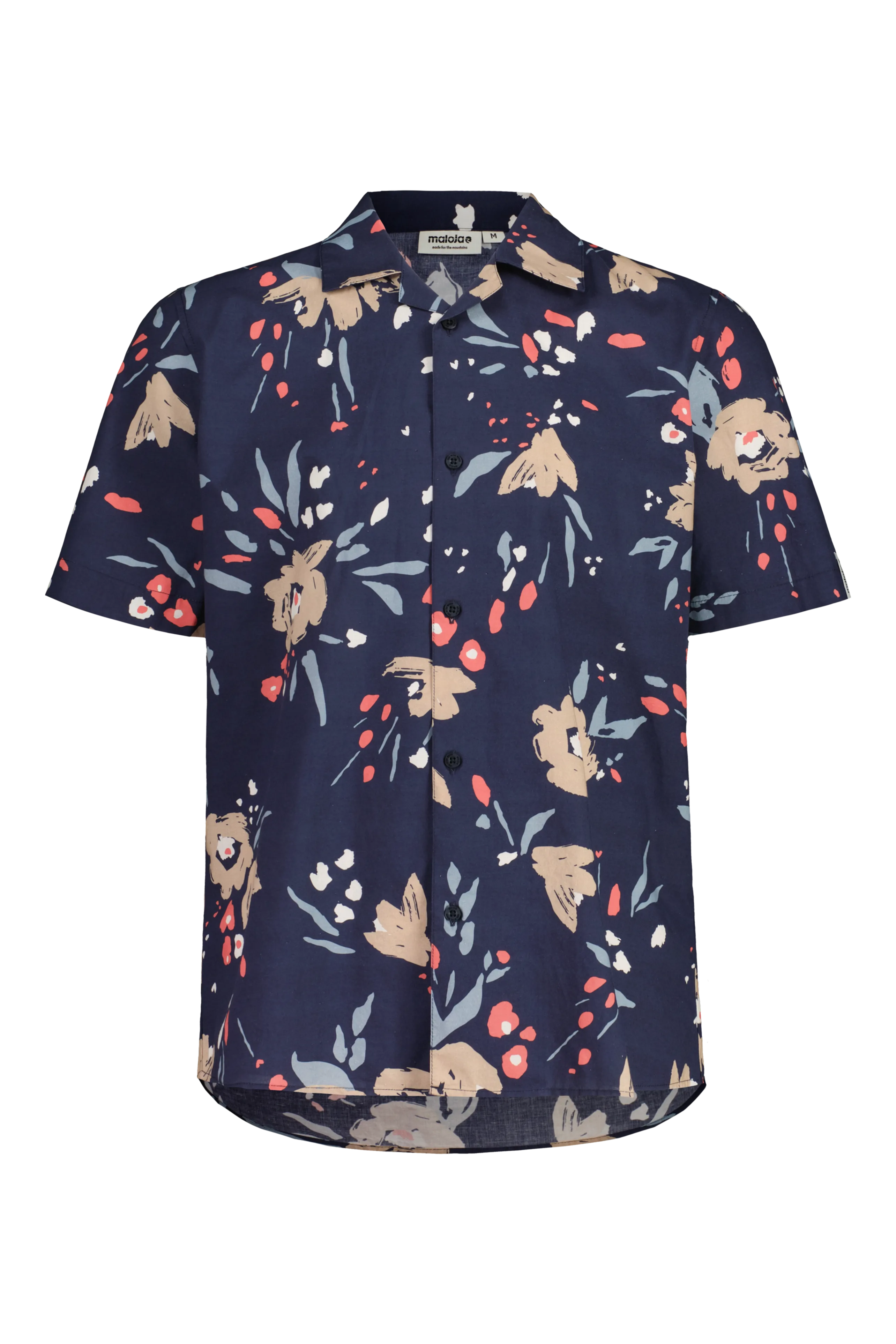 Maloja MutterkarM. Hanf Baumwoll Kurzarm-Hemd night sky brushflo