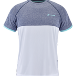 Babolat Play Crew Neck Tee - white blue hither