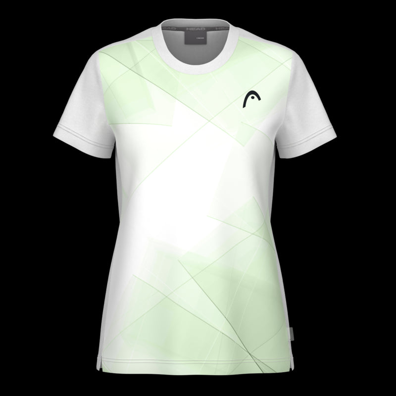 Head Tie-break T-shirt wmn print vision w/ celery green