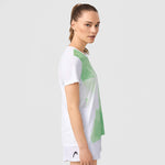 Head Tie-break T-shirt wmn print vision w/ celery green
