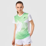 Head Tie-break T-shirt wmn print vision w/ celery green