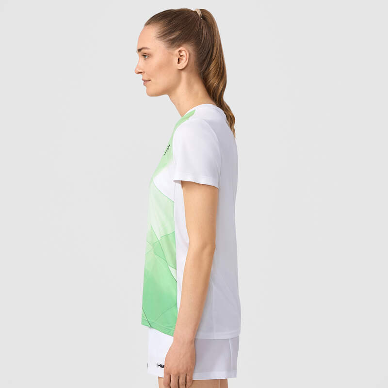 Head Tie-break T-shirt wmn print vision w/ celery green
