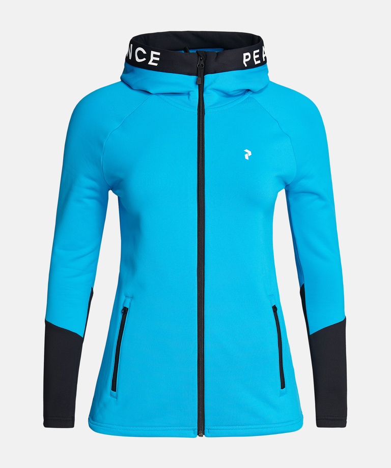 Peak Performance Rider Zip Hood wmn scuba blue-black